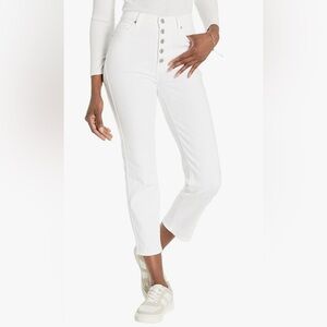 7 For All Mankind High-Waist Cropped Straight in Luxe Vintage Soleil Retail $148